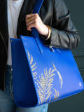 Sara Miller oversized box tote bag Botanic Blue, imported from the UK