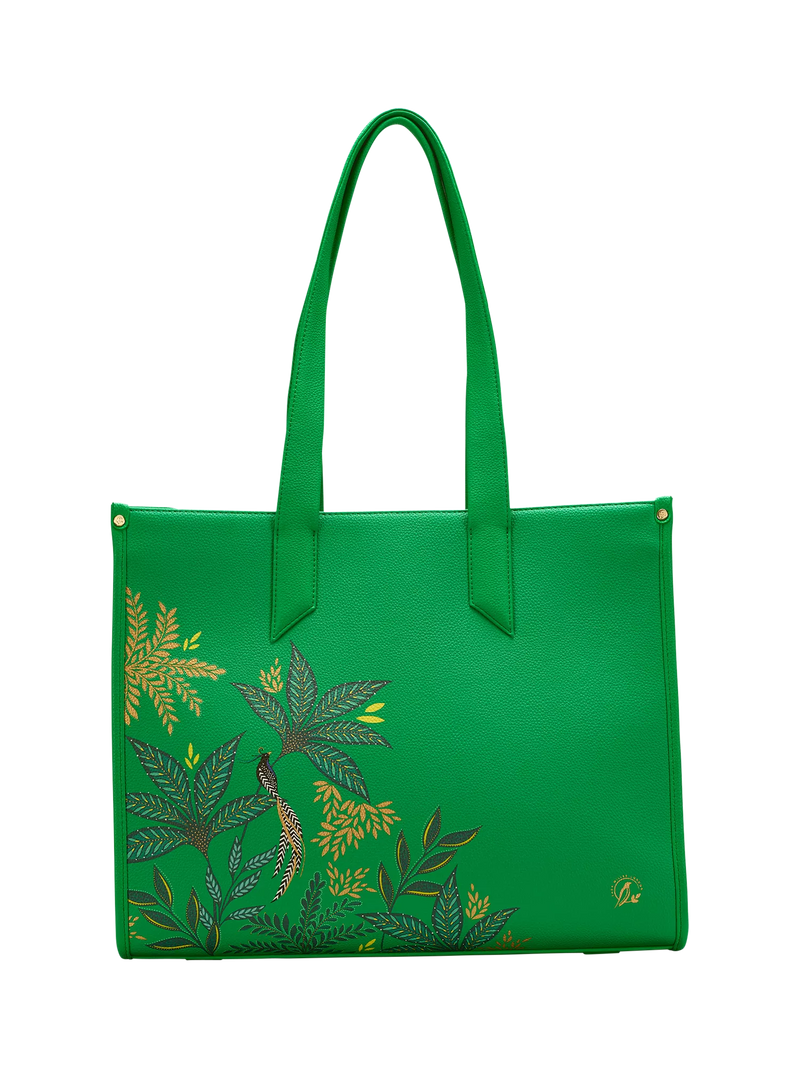 Sara Miller Oversized Box Tote Bag, Botanic Green