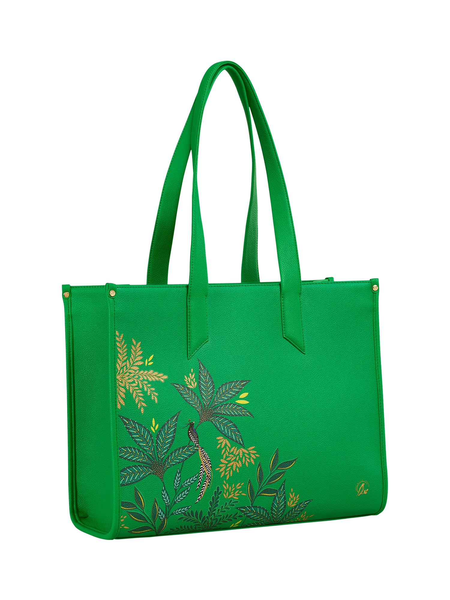 Sara Miller tote bag Botanic Green floral print - British product