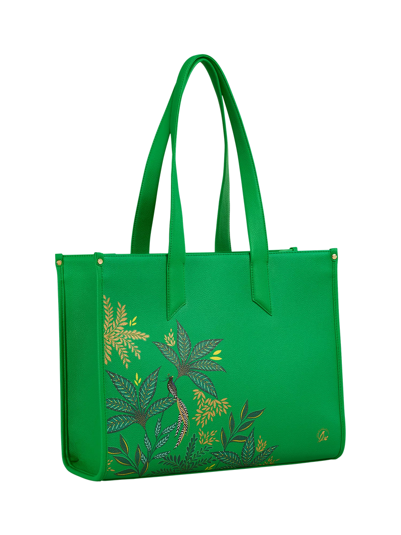 Sara Miller tote bag Botanic Green floral print - British product