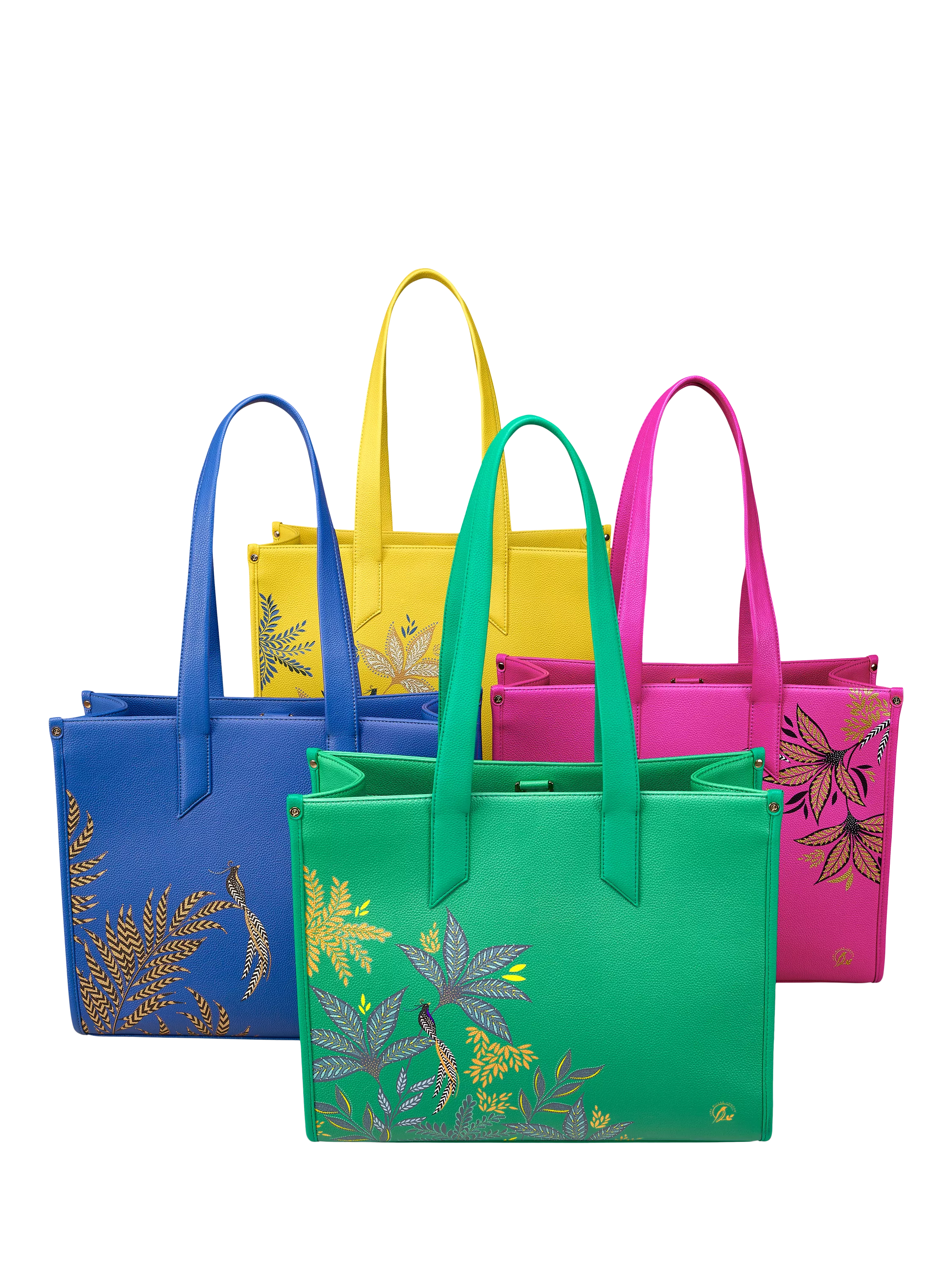 Sara Miller tote bag Botanic Green floral print - British product