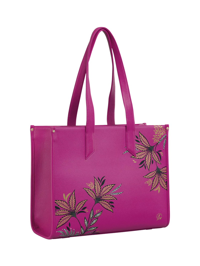 Sara Miller oversized box tote bag Botanic Pink, UK version