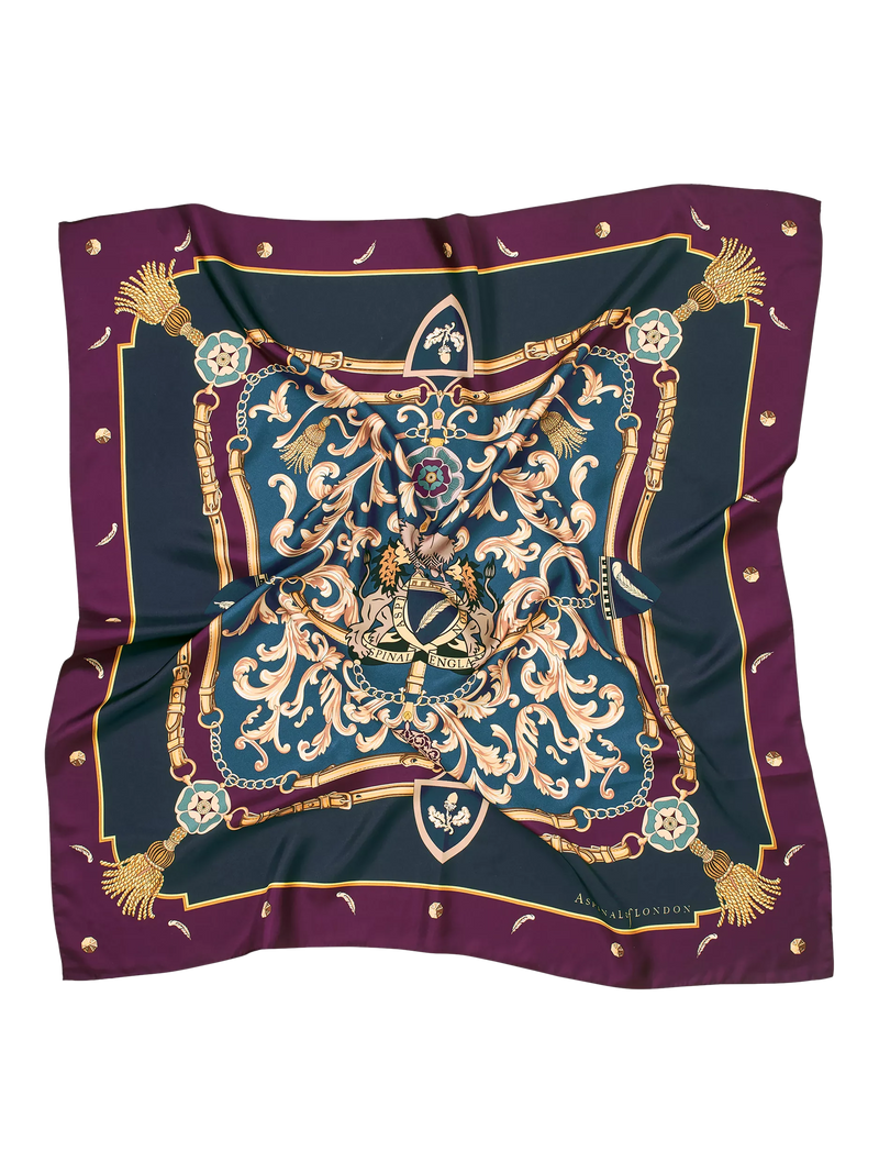 Aspinal of London silk scarf Fig 90cm square (British brand)