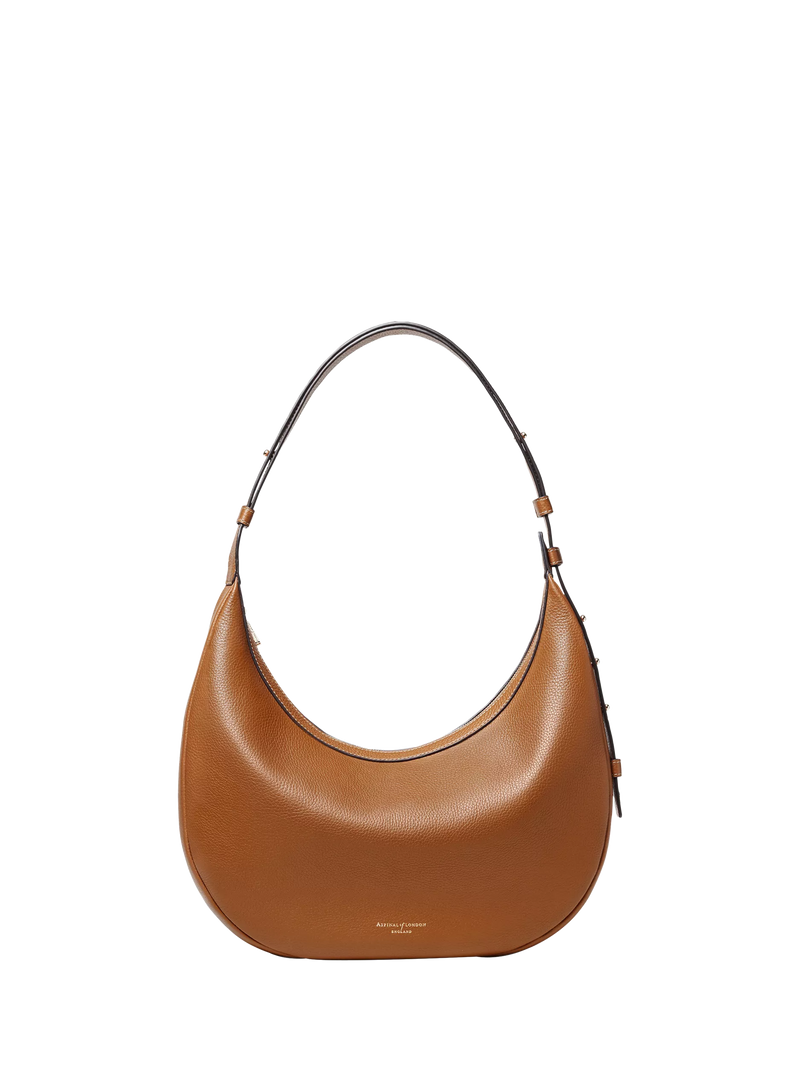 Aspinal of London Soho Grain Leather Large Crescent Bag
