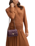 Aspinal of London Lottie quilted leather shoulder bag Fig, UK version