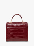 Aspinal of London Mayfair leather top handle bag Merlot, imported from the UK