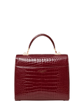 Aspinal of London Mayfair leather top handle bag Merlot, imported from the UK