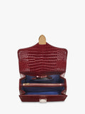Aspinal of London Mayfair leather top handle bag Merlot, imported from the UK