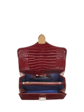 Aspinal of London Mayfair leather top handle bag Merlot, imported from the UK