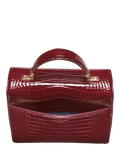 Aspinal of London Mayfair leather top handle bag Merlot, imported from the UK