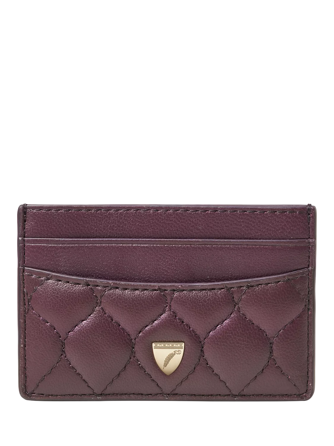 Aspinal of London Quilted Leather Slim Credit Card Case