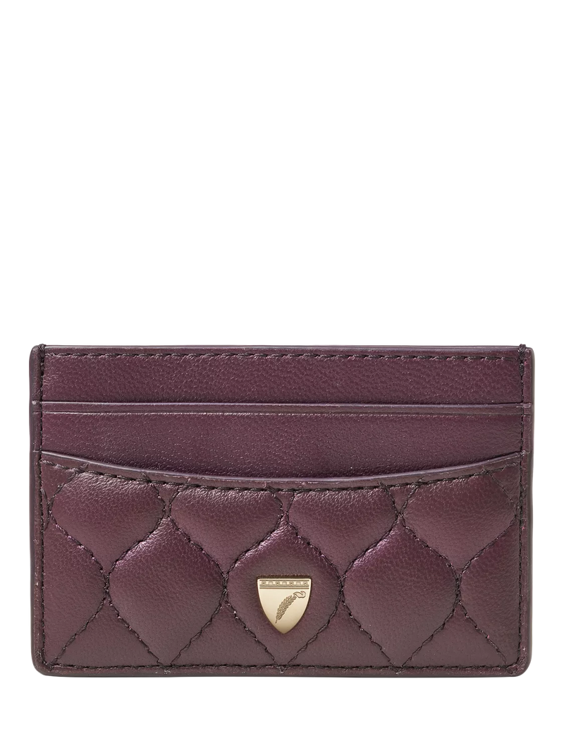 Aspinal of London Quilted Leather Slim Credit Card Case