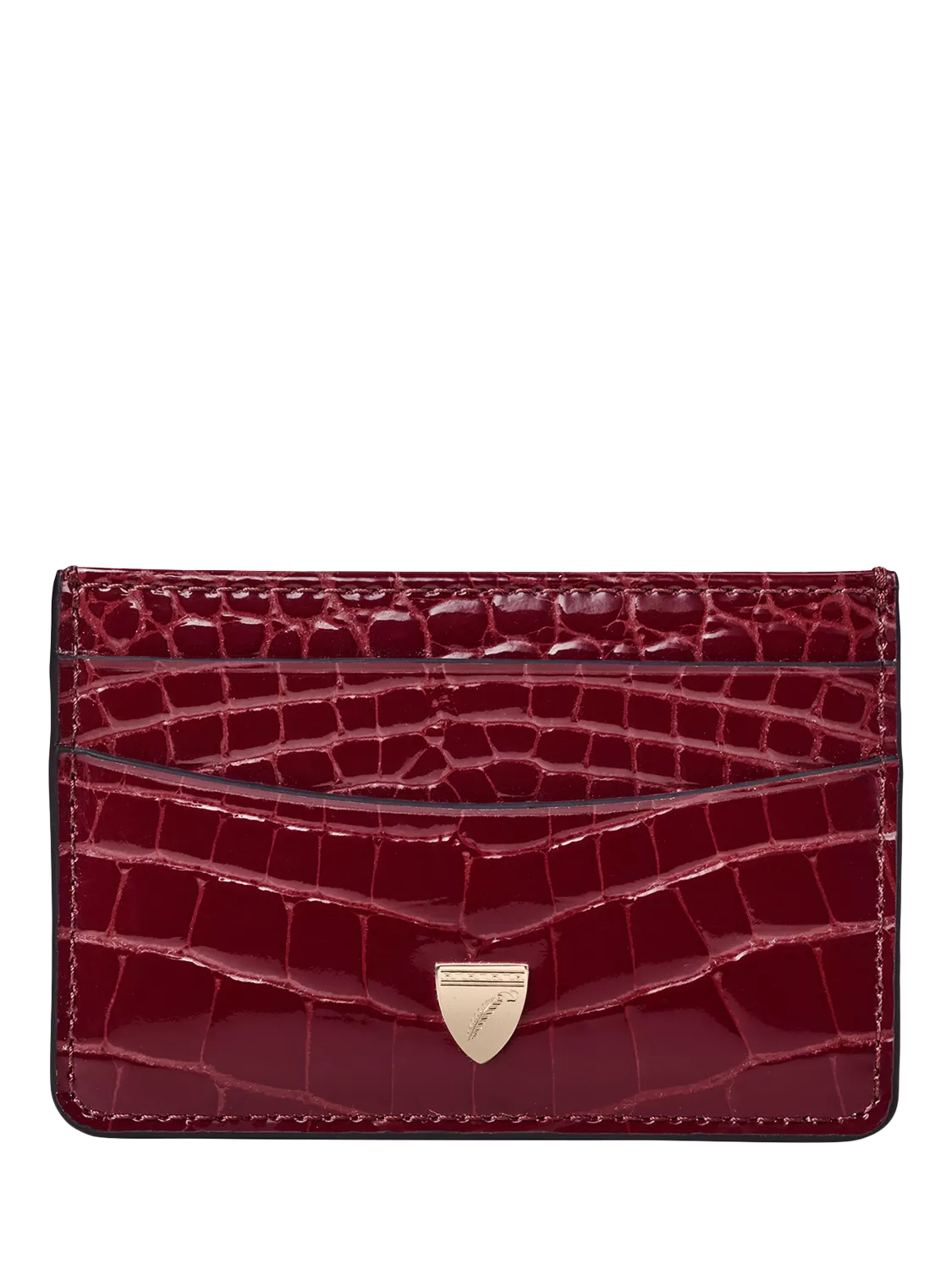 Aspinal of London Croc Leather Slim Credit Card Case