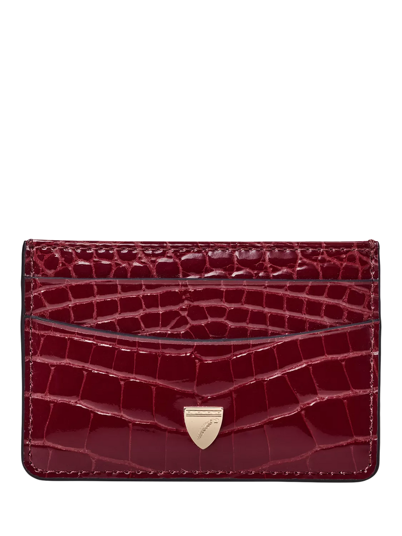 Aspinal of London Croc Leather Slim Credit Card Case