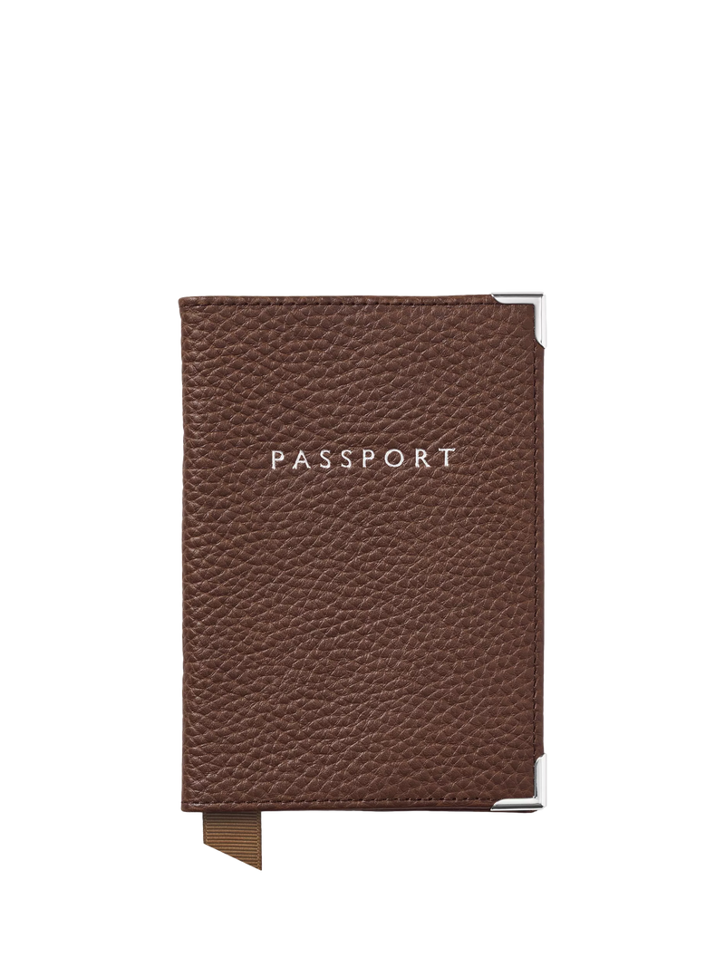 Aspinal of London leather passport cover H14xW9.5cm - British product