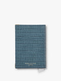 Aspinal London croc leather passport cover peacock UK version