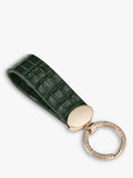 Aspinal London leather keyring Evergreen, imported from the UK