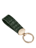 Aspinal London leather keyring Evergreen, imported from the UK