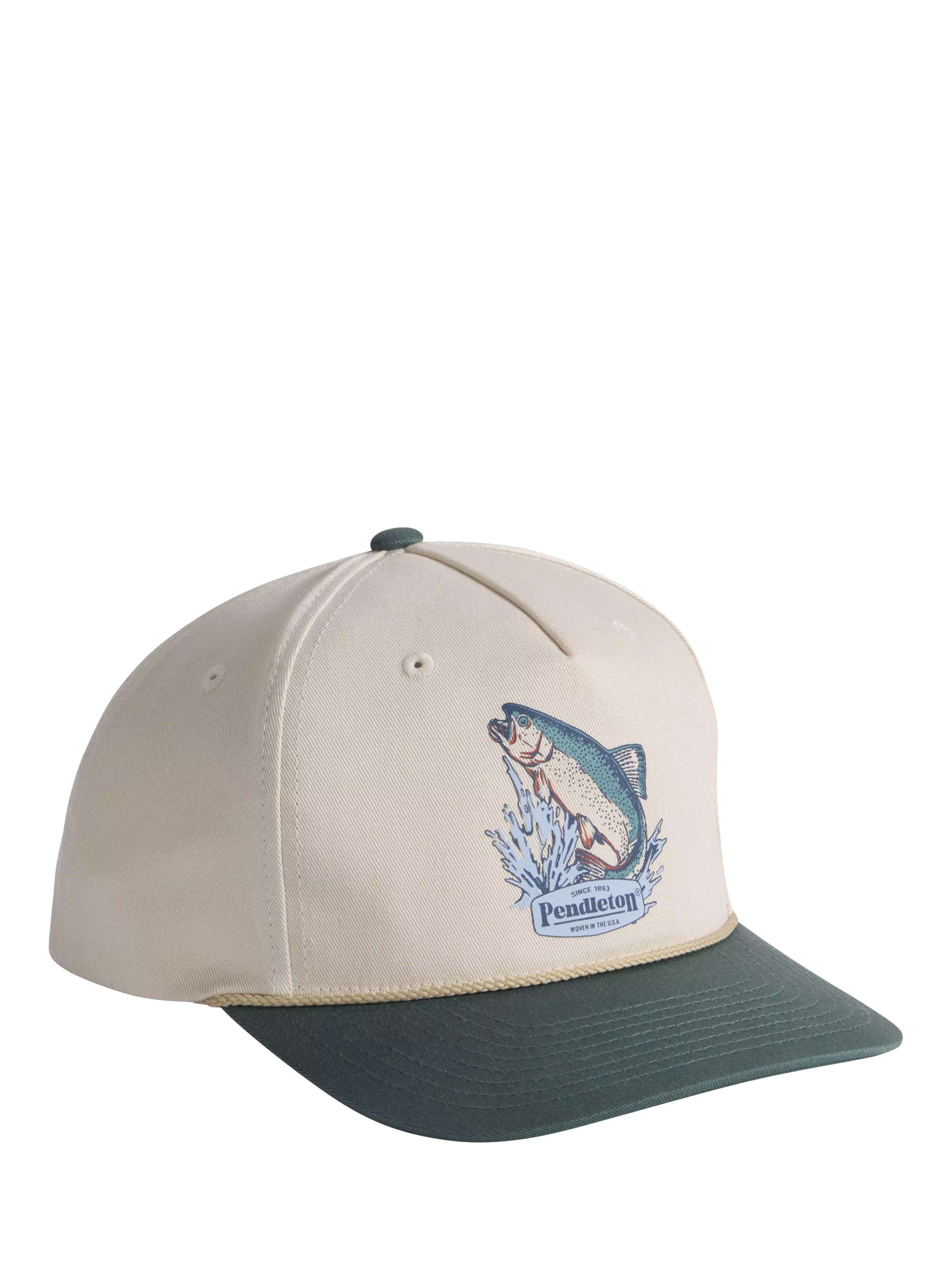 Pendleton snapback baseball cap green multi, UK version