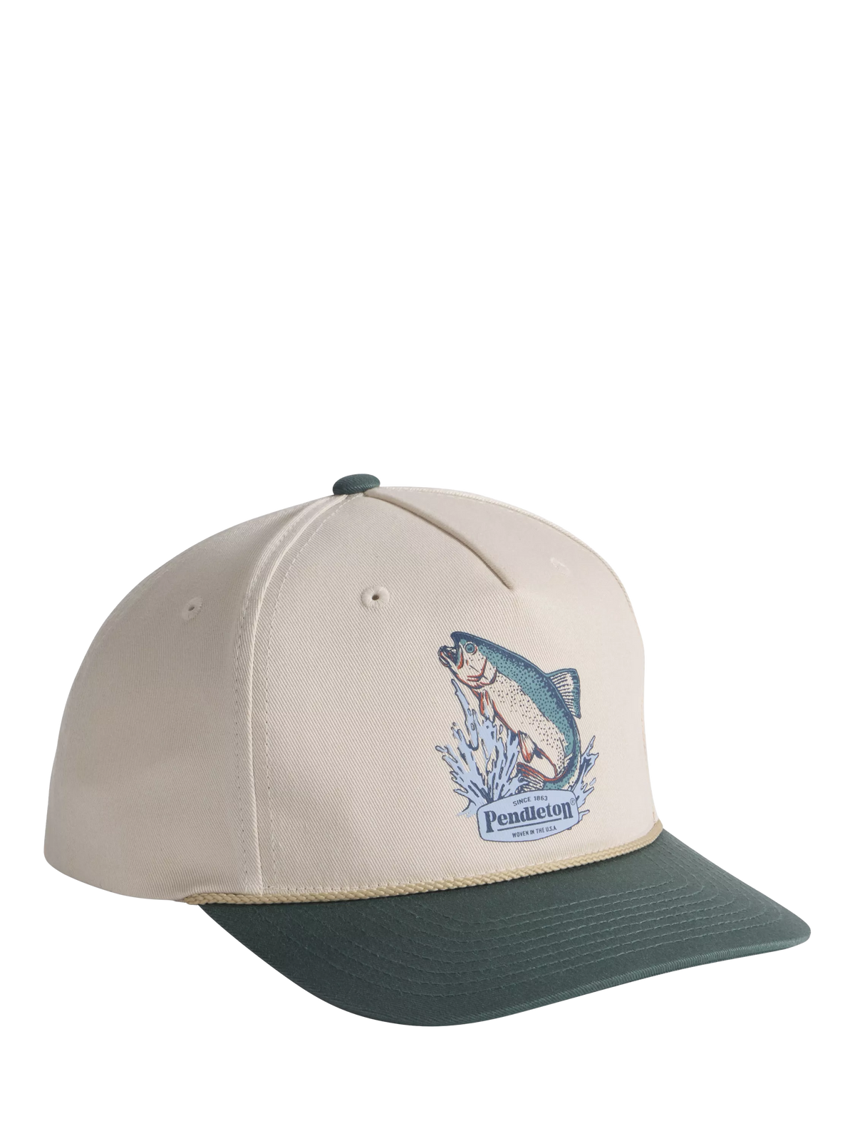 Pendleton snapback baseball cap green multi, UK version