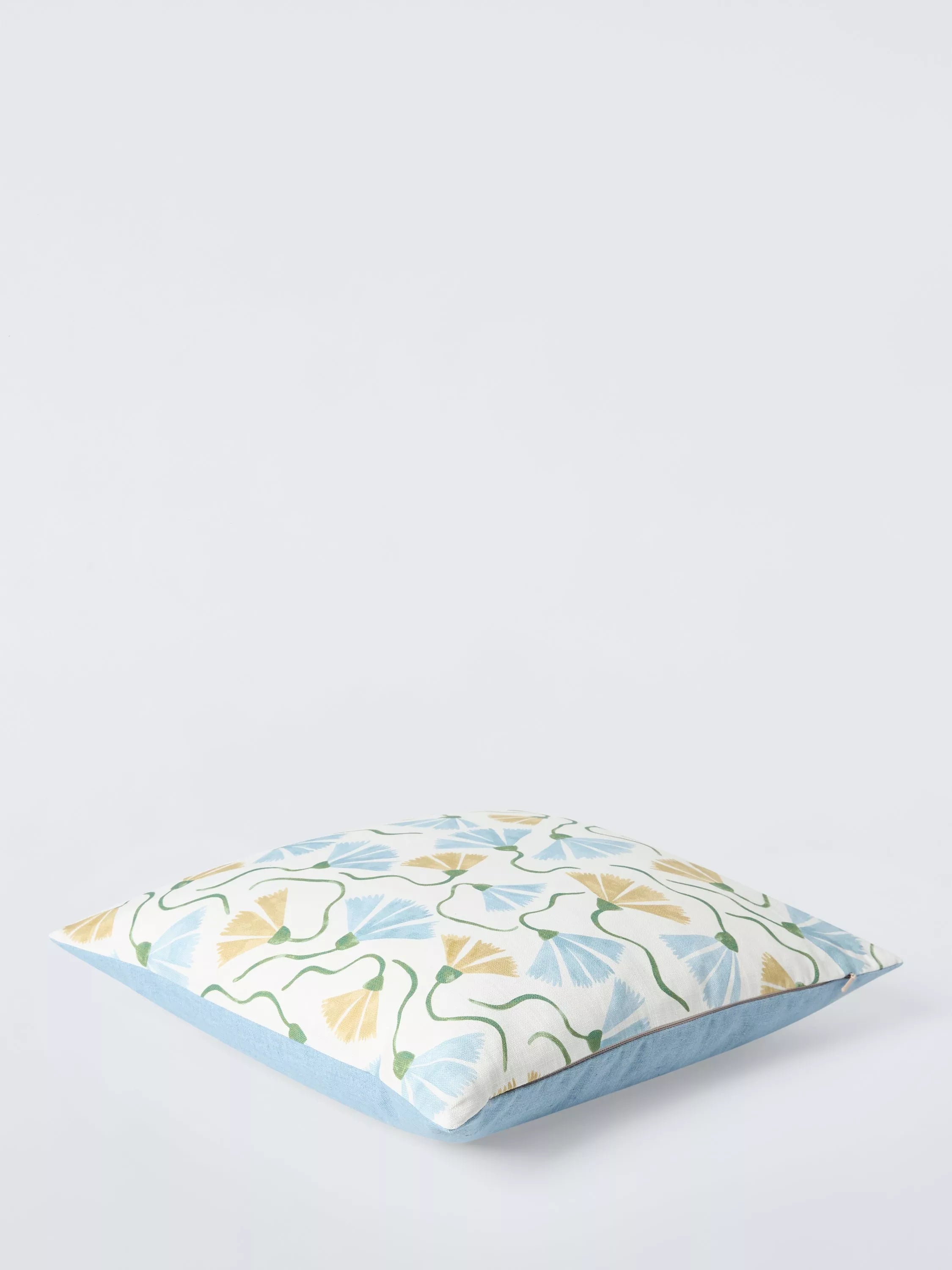 Scion fringed poppy cushion honey cornflower 43x43cm - British product