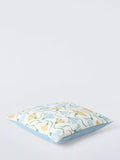Scion fringed poppy cushion honey cornflower 43x43cm - British product