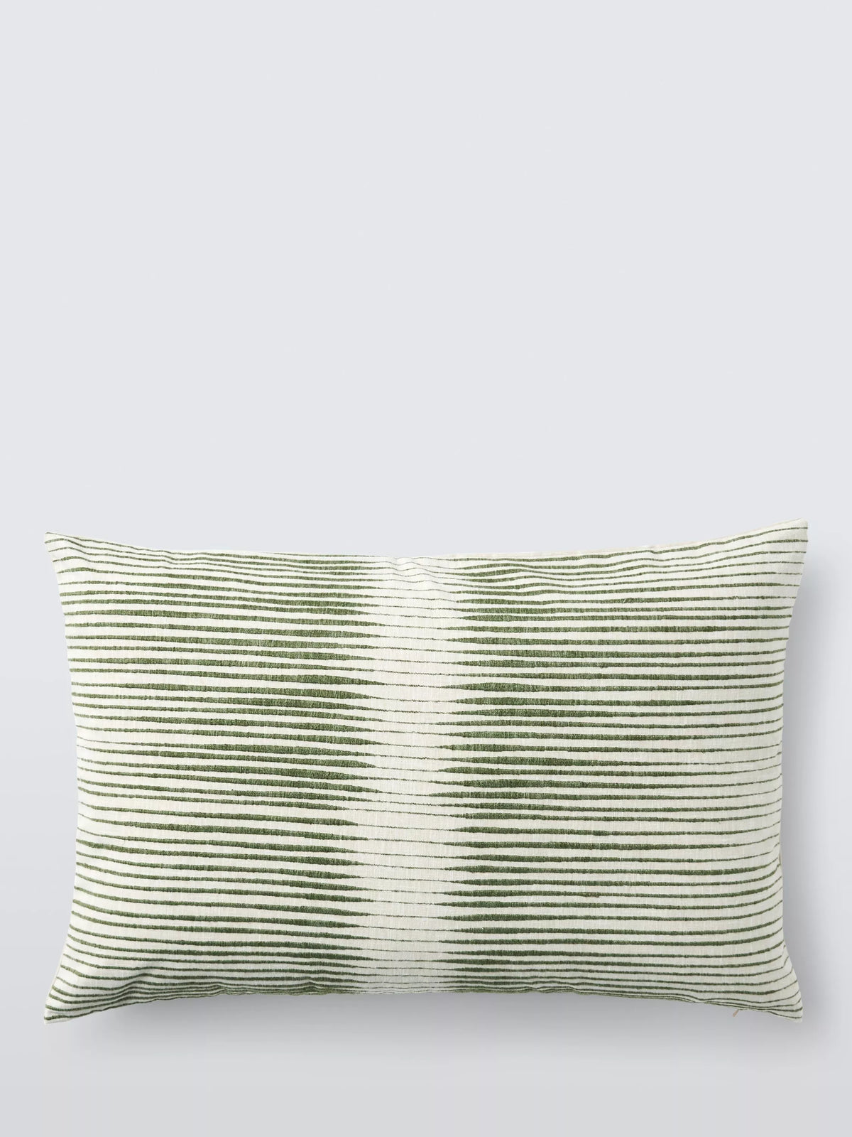 Harlequin Chaco stripe cushion in moss (British brand)