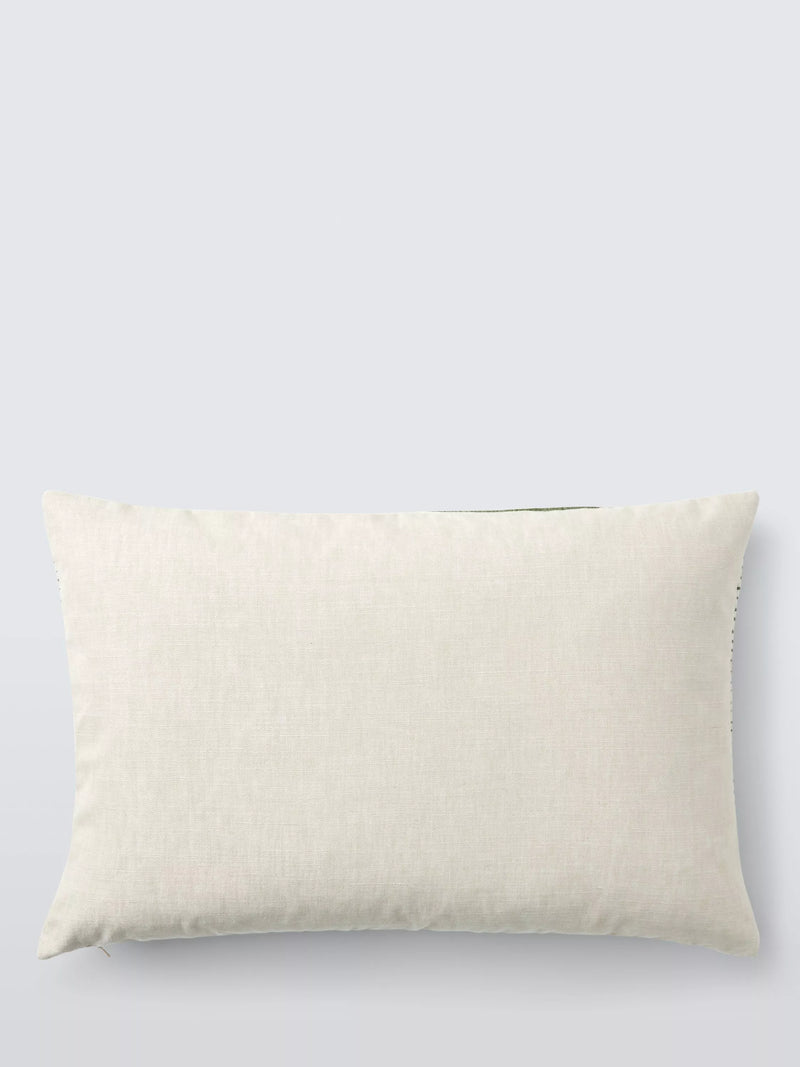 Harlequin Chaco stripe cushion in moss (British brand)