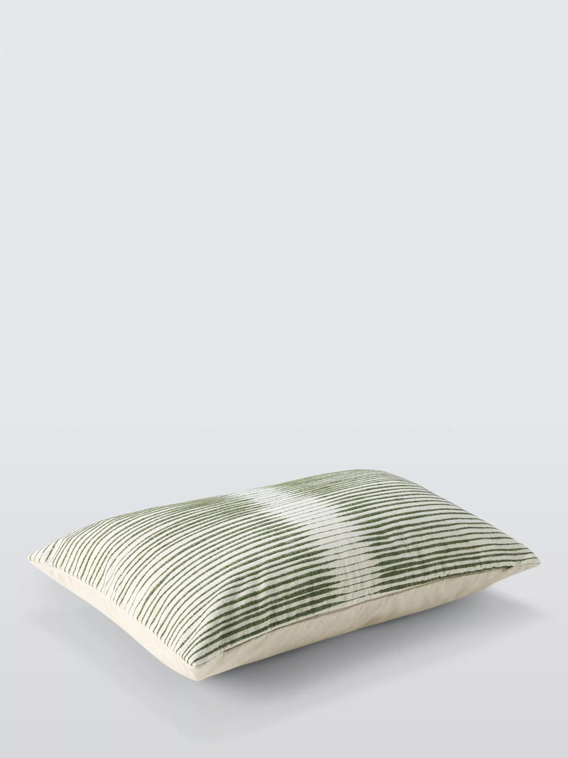 Harlequin Chaco stripe cushion in moss (British brand)