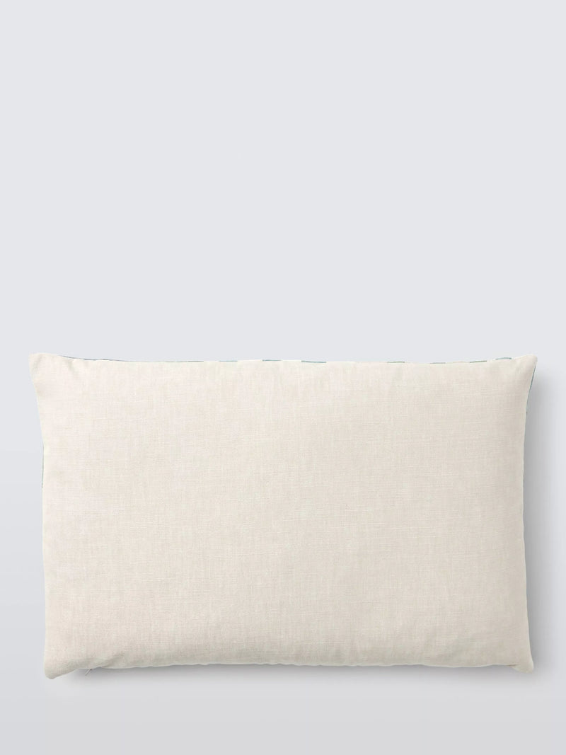 Harlequin Monolith silk cushion in Jade/Kyanite 40x60cm, imported from the UK