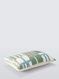 Harlequin Monolith silk cushion in Jade/Kyanite 40x60cm, imported from the UK