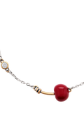 Marc Jacobs Cherry Charm Bracelet silver red charm (British brand)