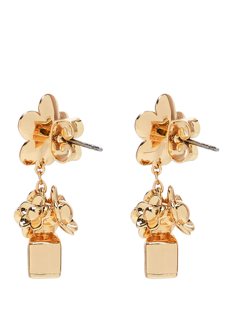 Marc Jacobs Daisy drop earrings gold plated (British brand)