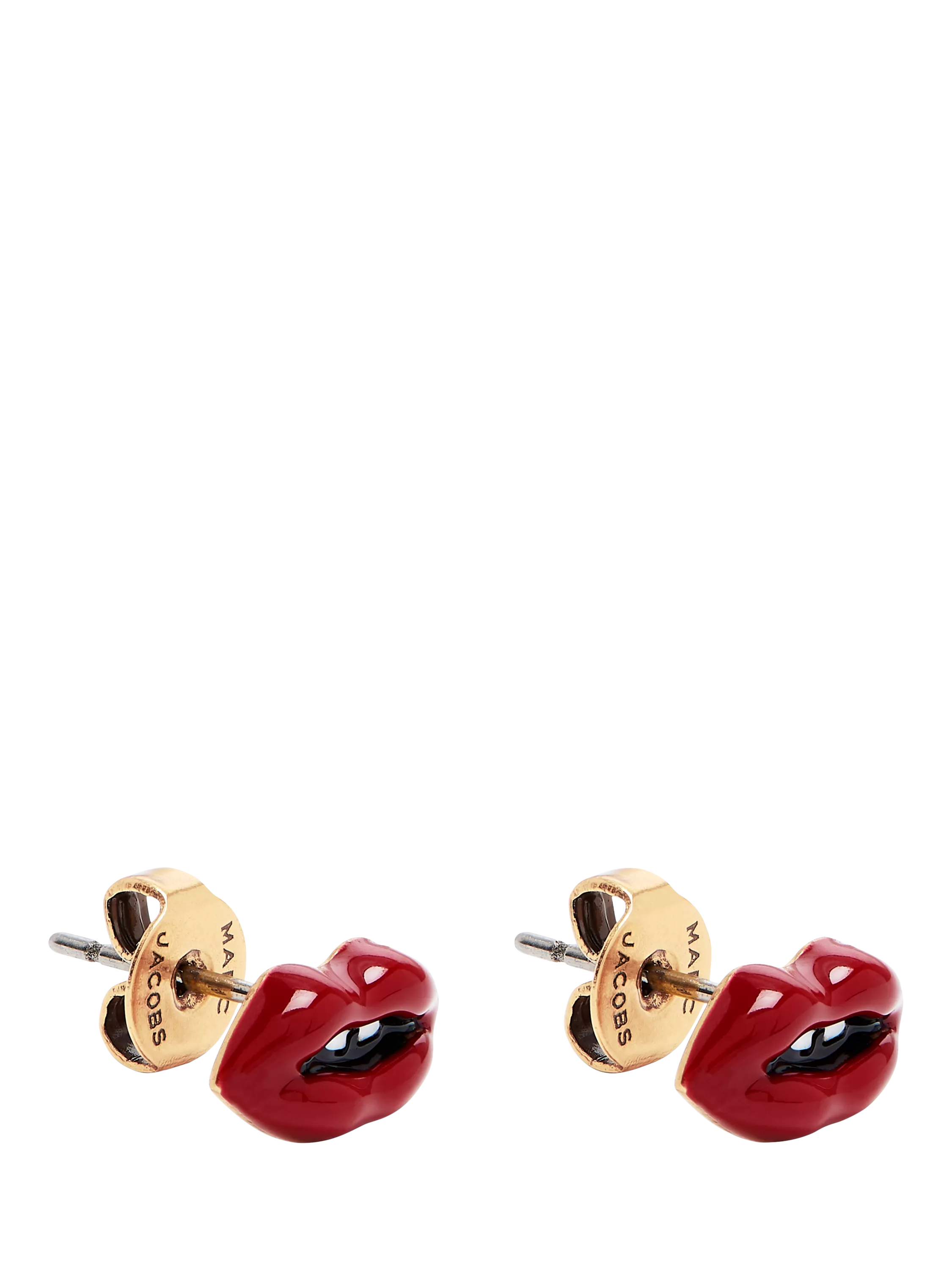 Marc Jacobs lip stud earrings gold red 5.5x10mm - British product