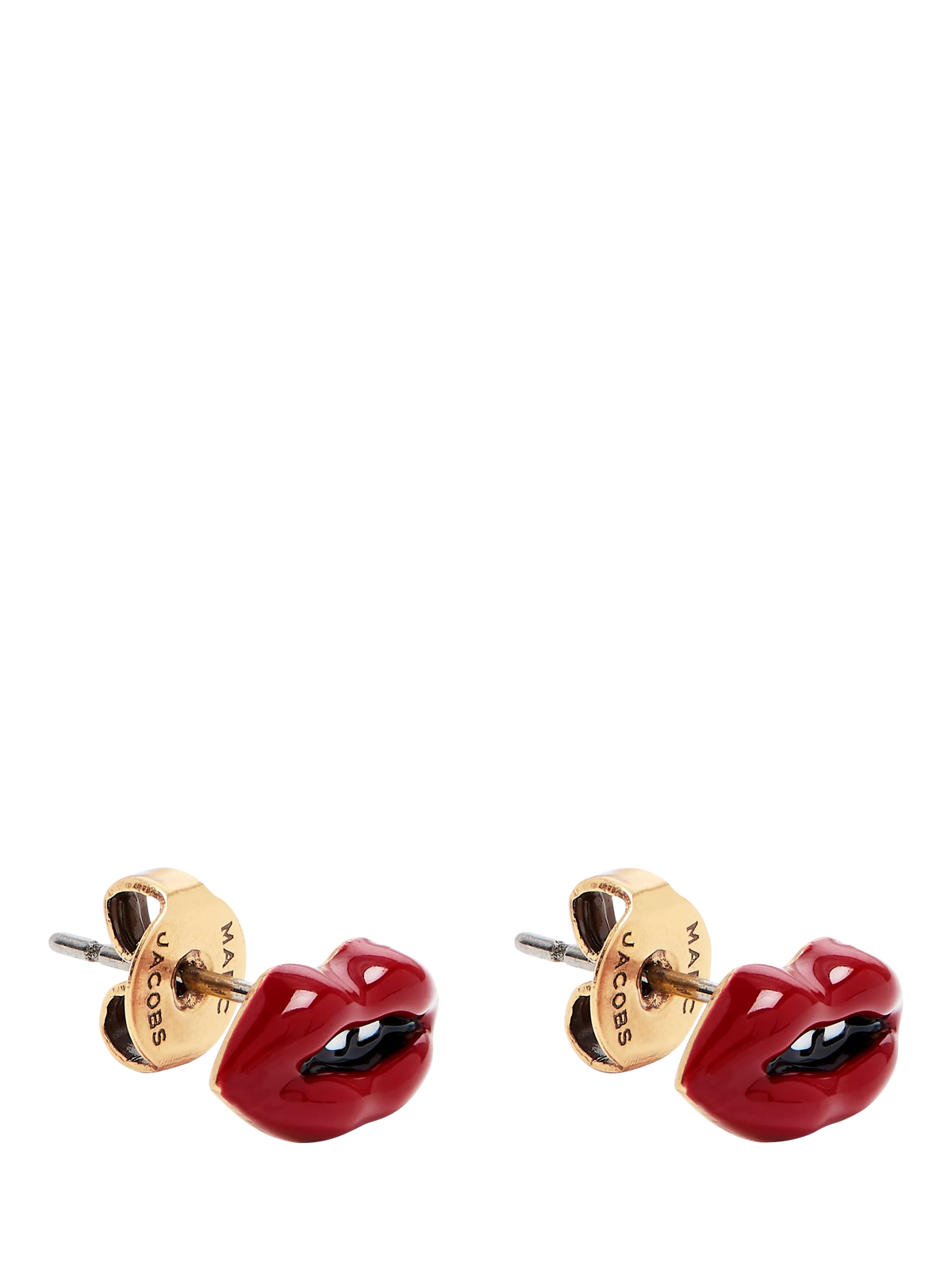 Marc Jacobs lip stud earrings gold red 5.5x10mm - British product