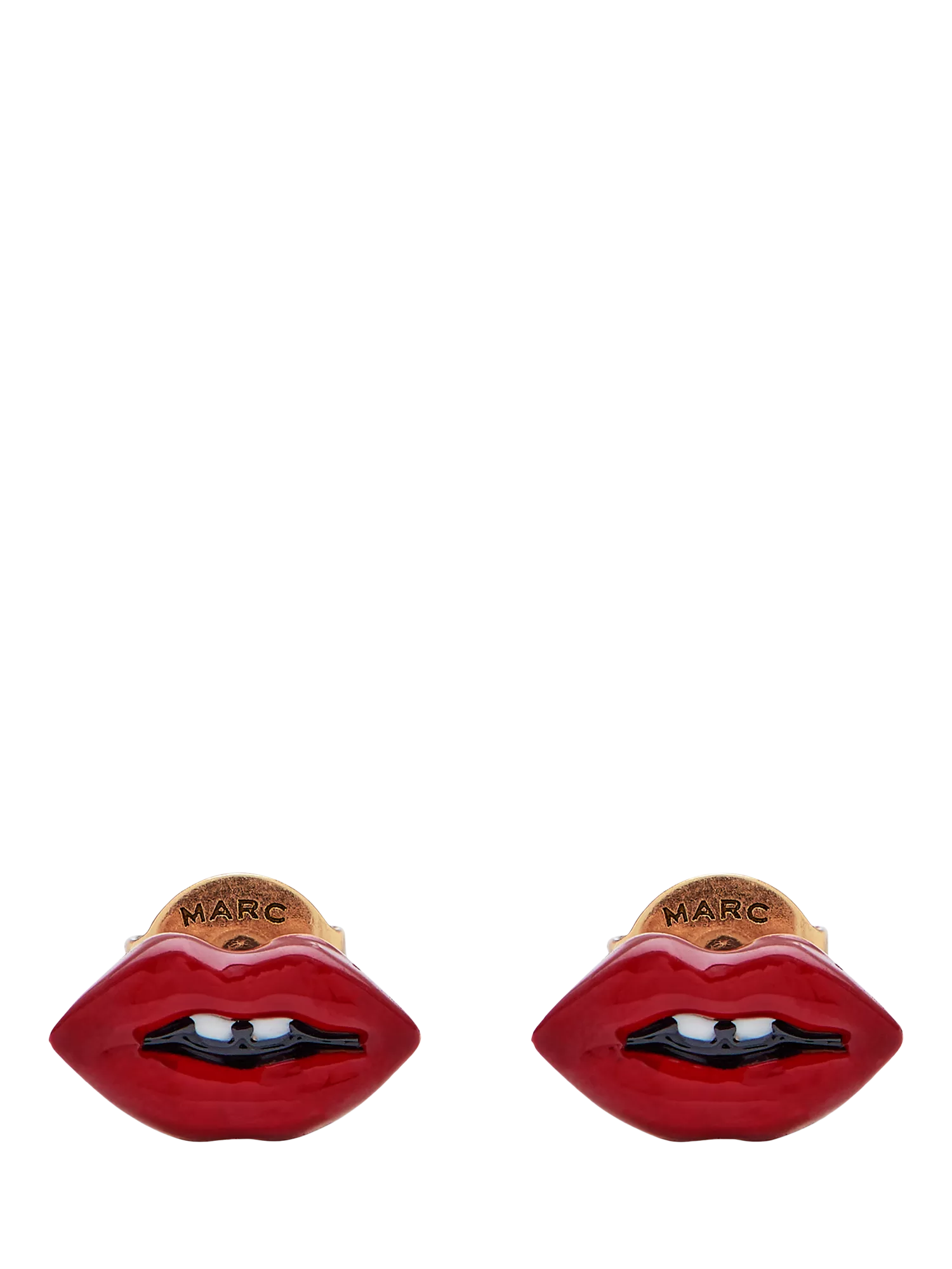 Marc Jacobs lip stud earrings gold red 5.5x10mm - British product