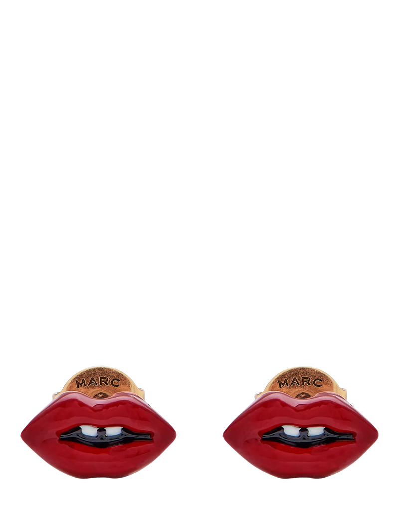 Marc Jacobs lip stud earrings gold red 5.5x10mm - British product