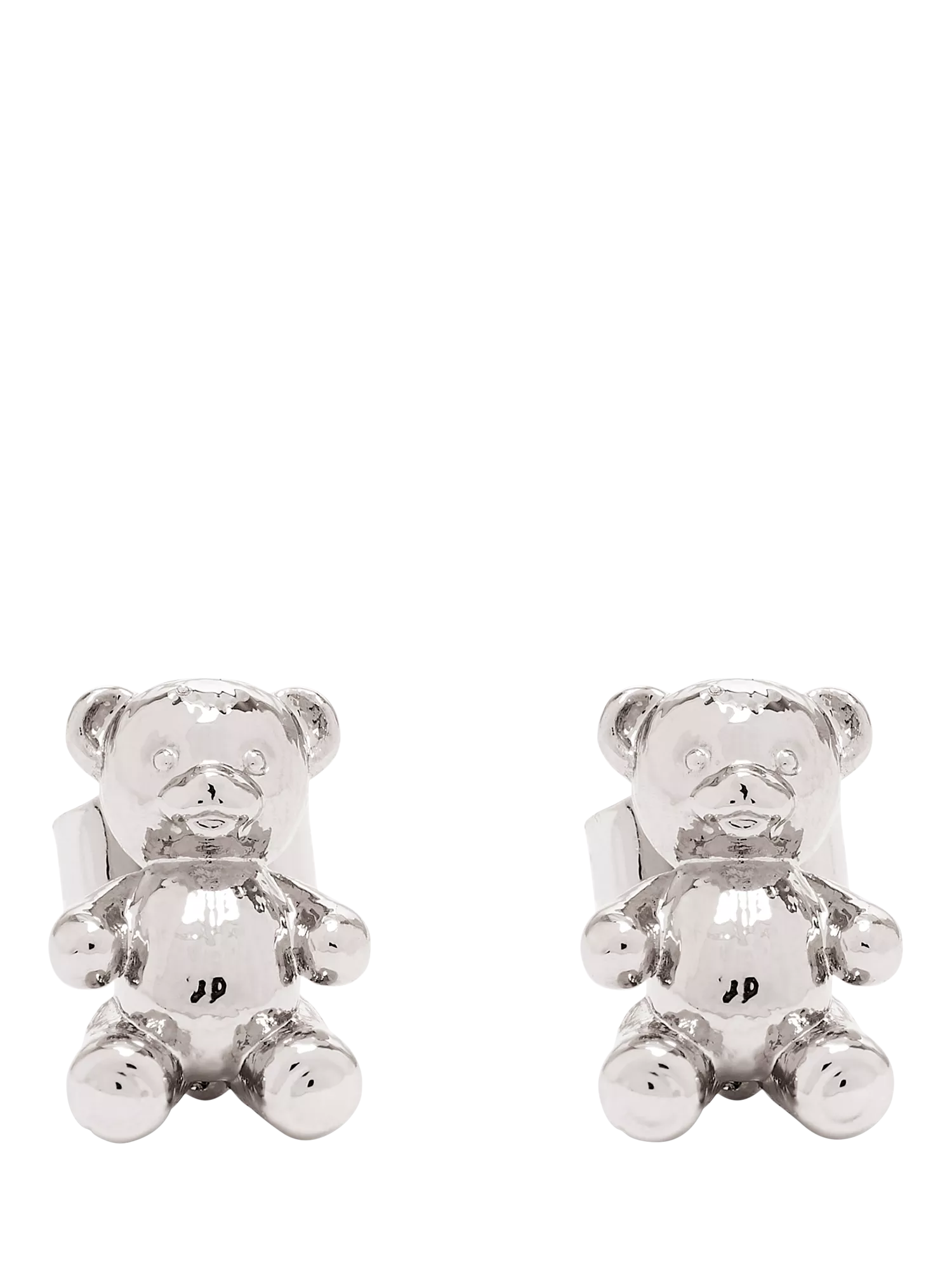 Marc Jacobs bear stud earrings light antique silver, UK version