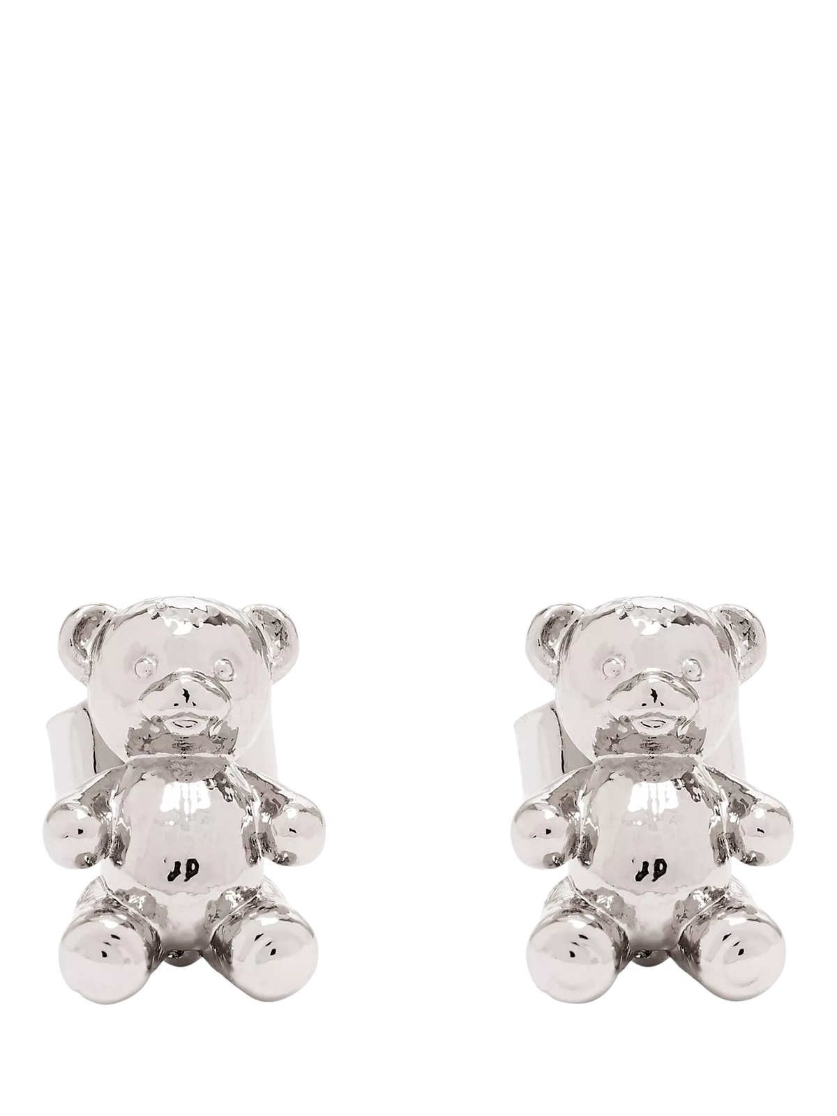 Marc Jacobs bear stud earrings light antique silver, UK version