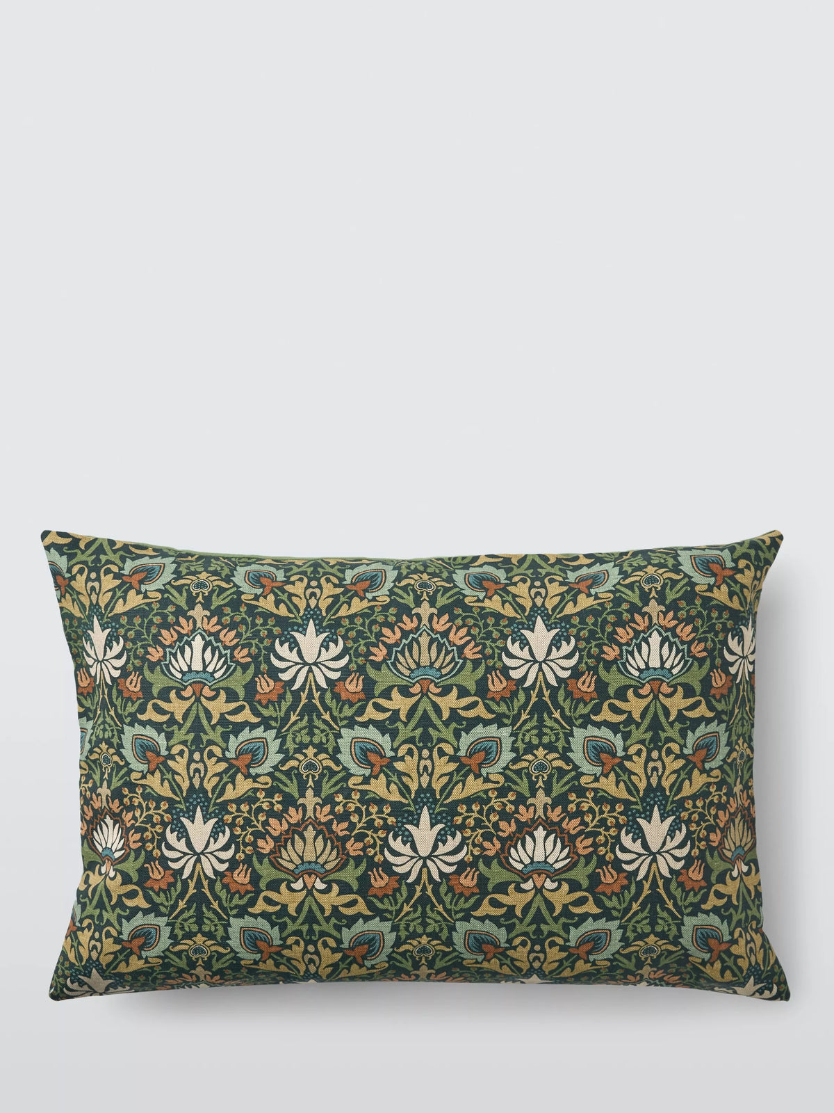 Morris & Co Meda Iris cushion in forest green 40x60cm, UK version