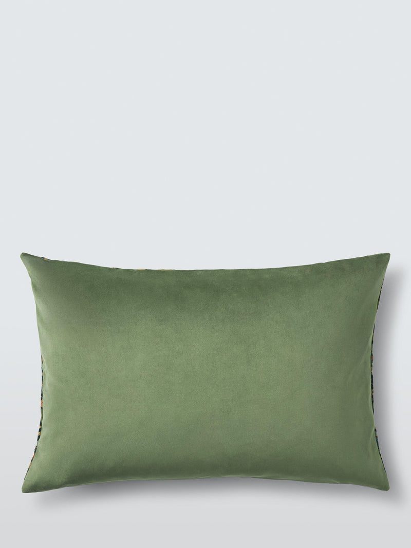 Morris & Co Meda Iris cushion in forest green 40x60cm, UK version