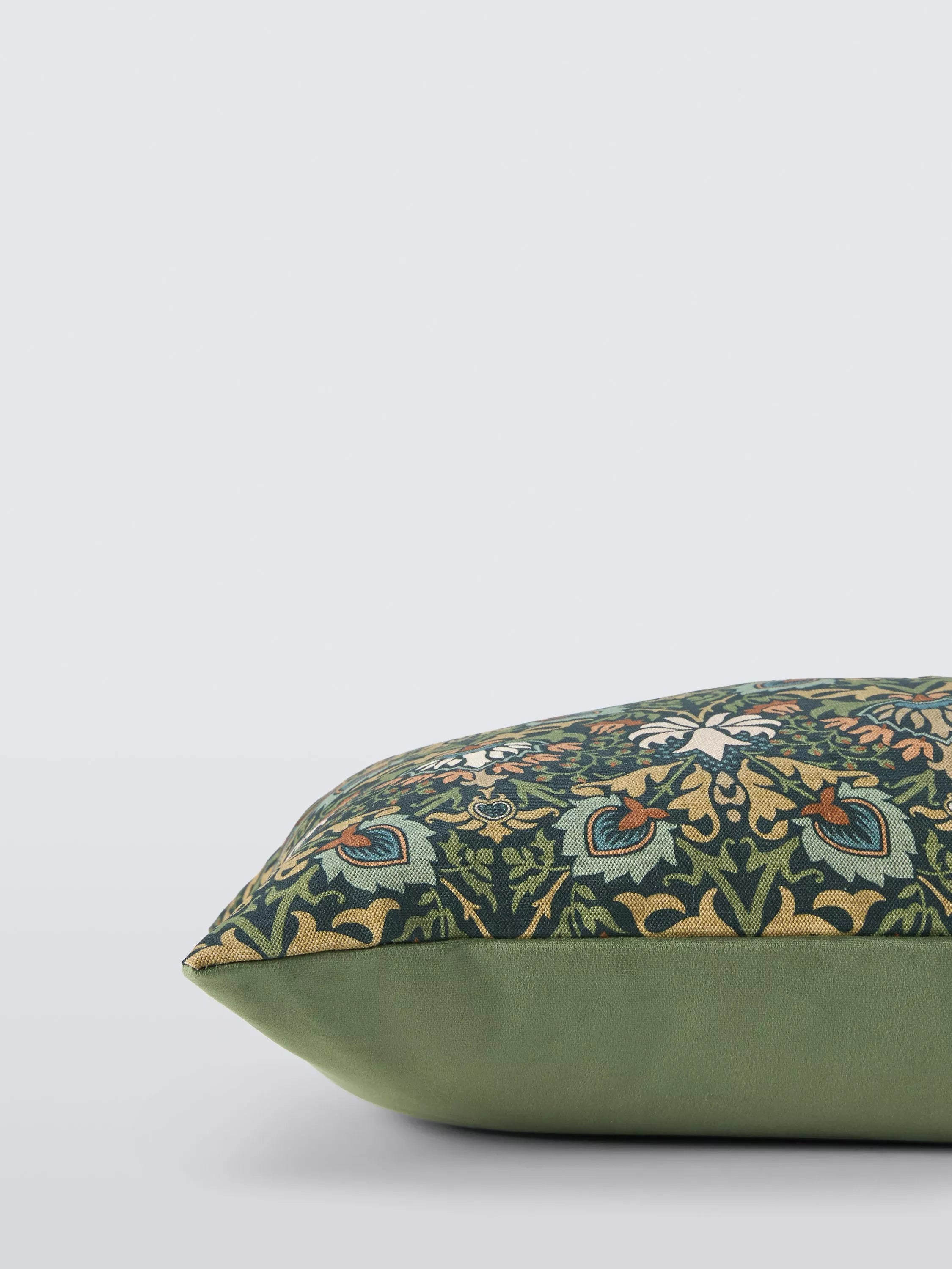 Morris & Co Meda Iris cushion in forest green 40x60cm, UK version