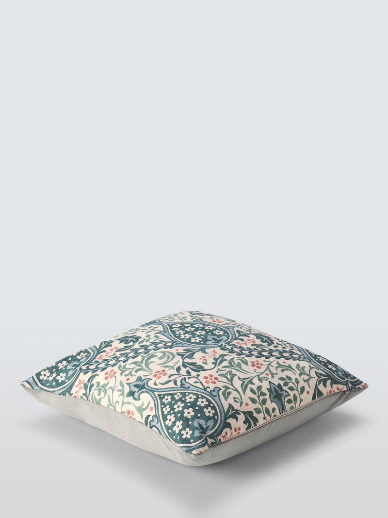 Morris & Co. teal Persian tulip cushion (British brand)
