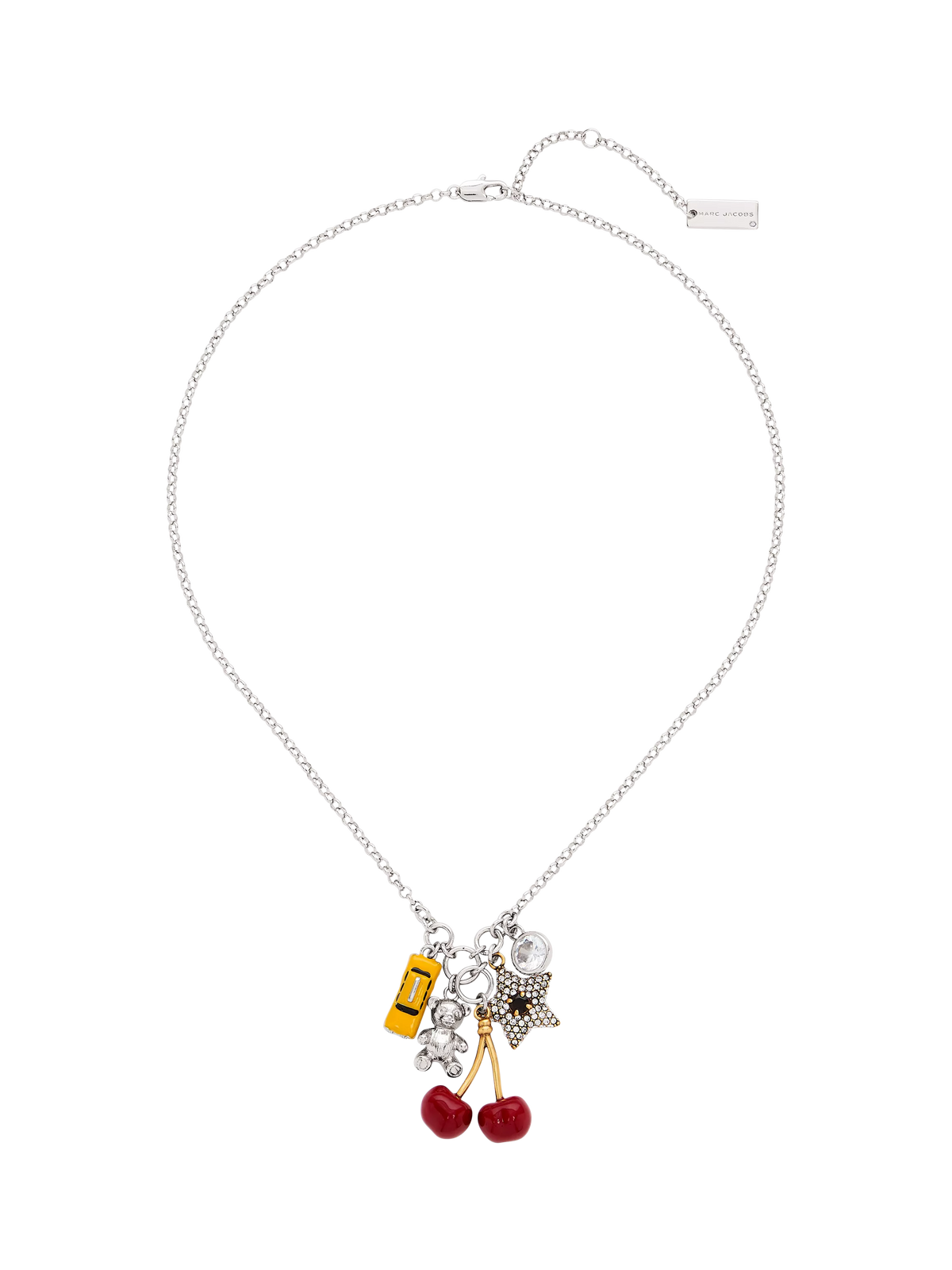 Marc Jacobs trinket cluster charm necklace silver multi - British product