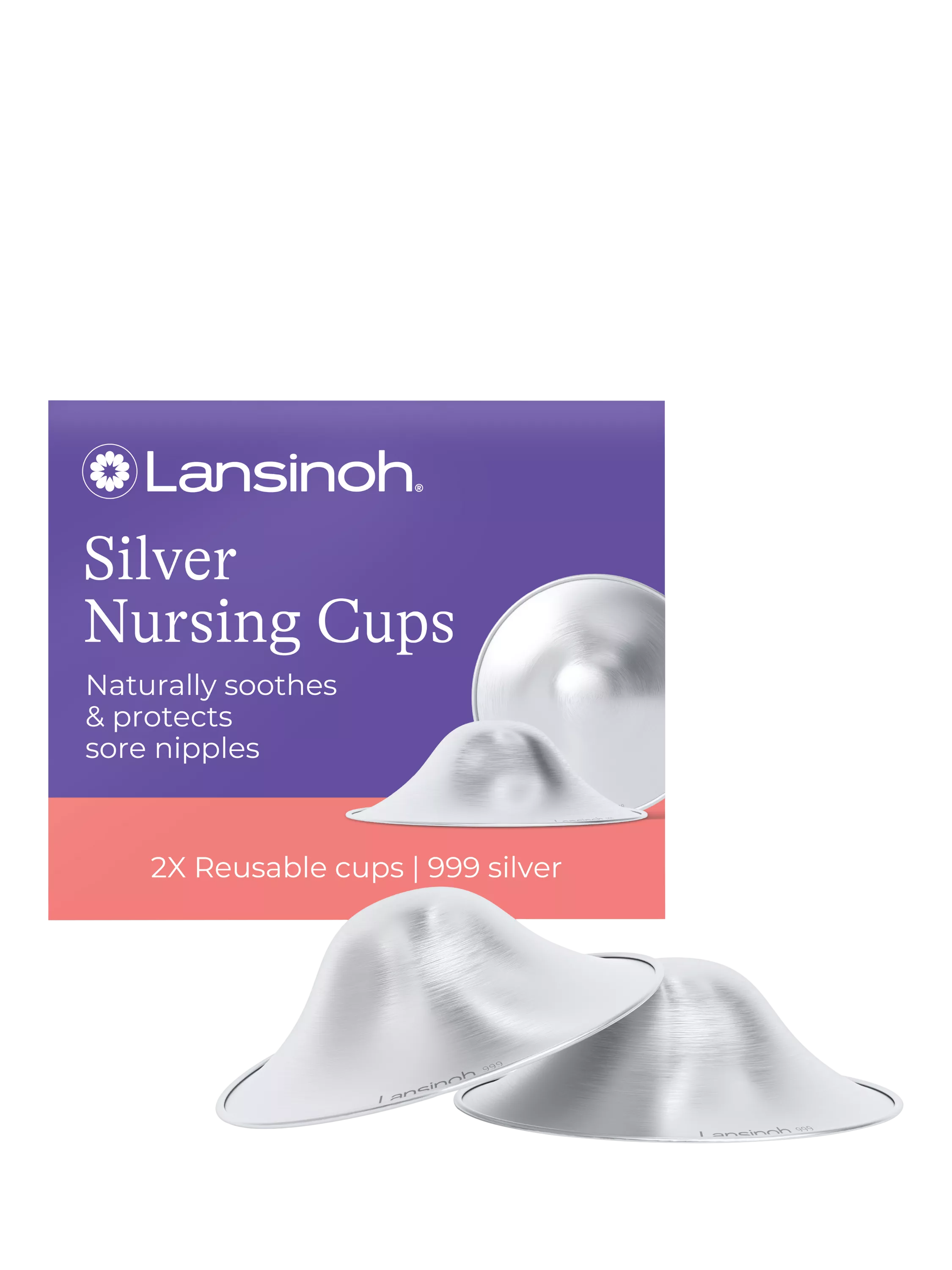 Lansinoh Silver Nursing Cups Pack of 2, imported from the UK