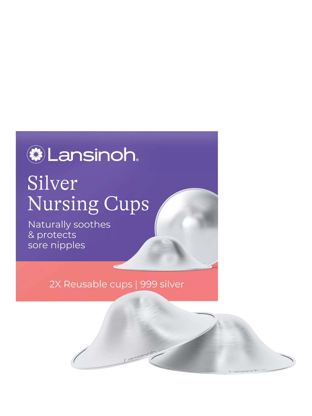 Lansinoh Silver Nursing Cups Pack of 2, imported from the UK