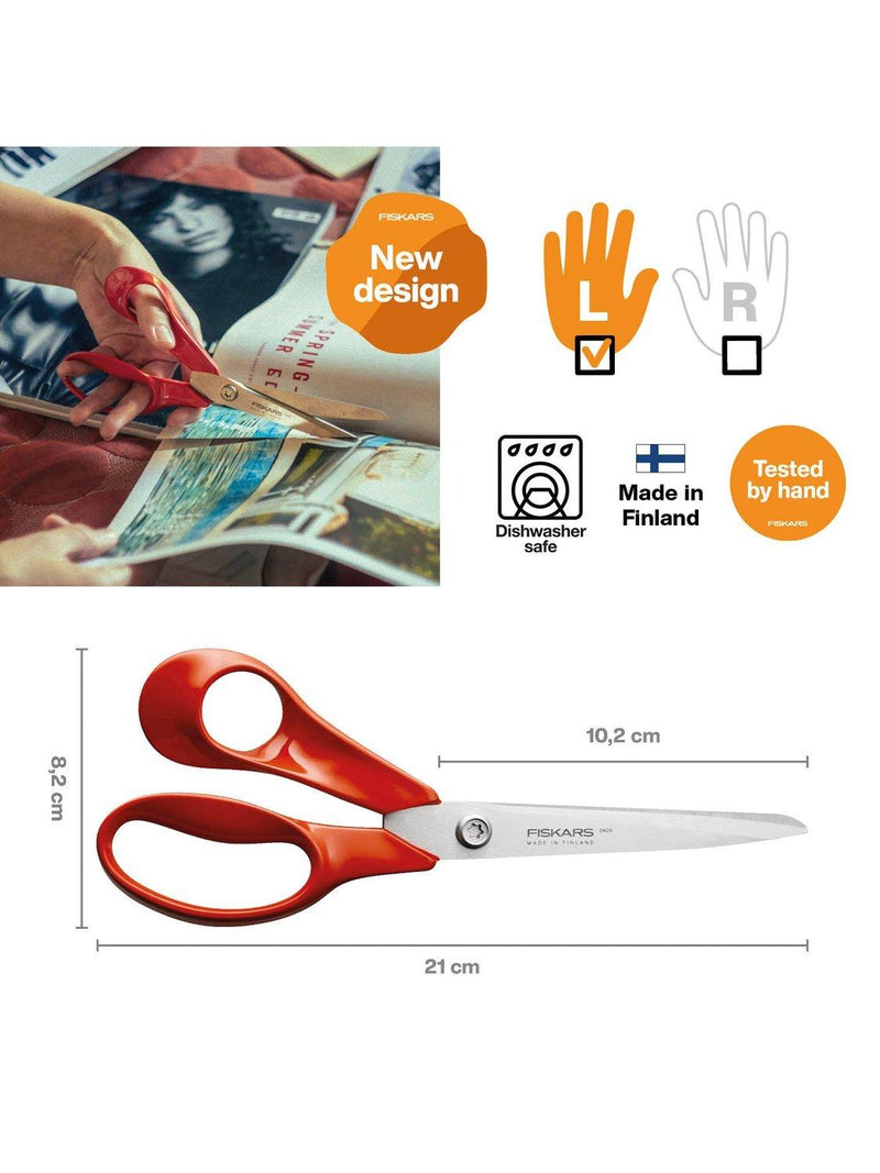 Fiskars left-handed scissors 21cm - British product