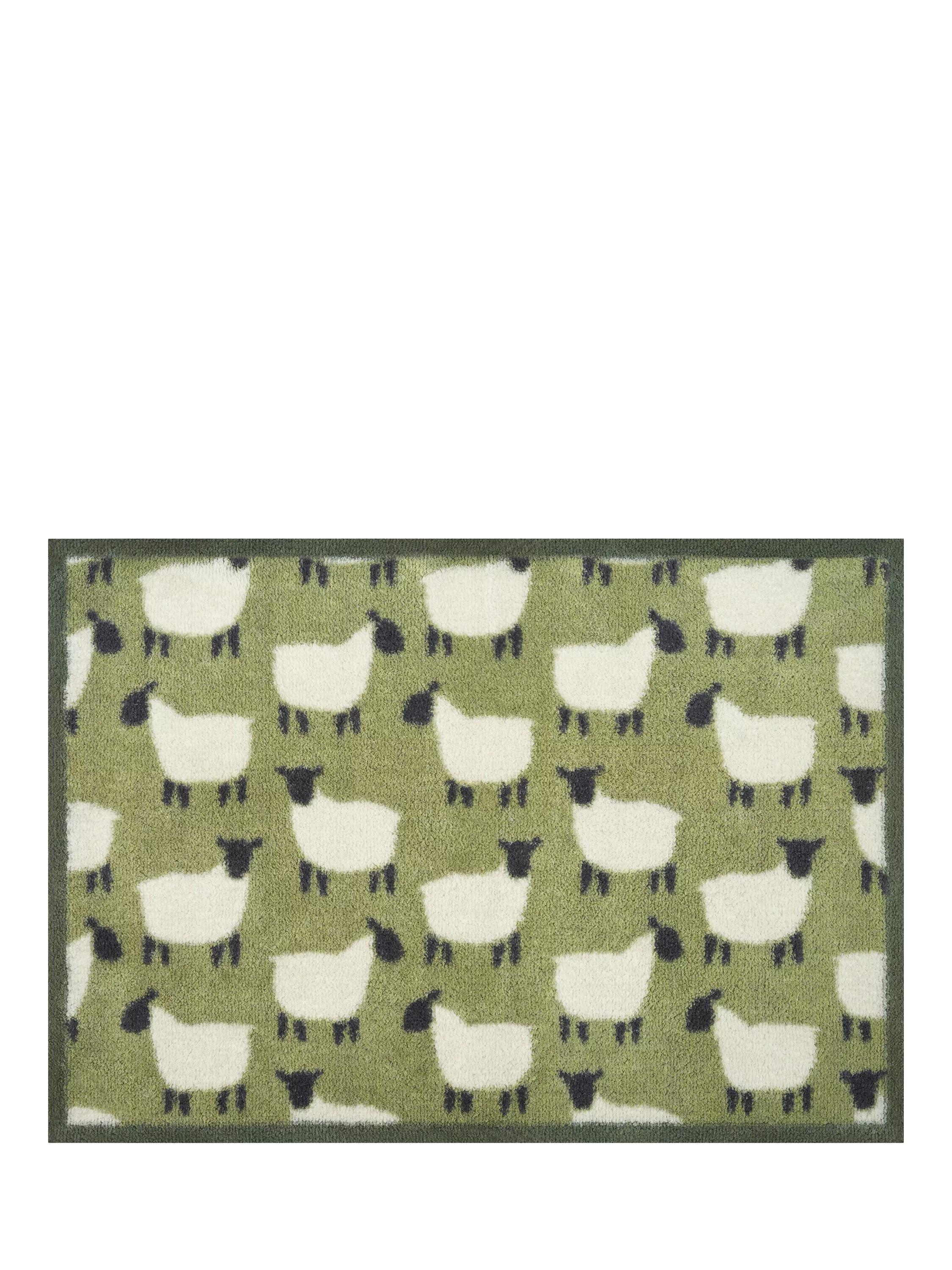 Turtle Mat Sheep Flock Door Mat, Green