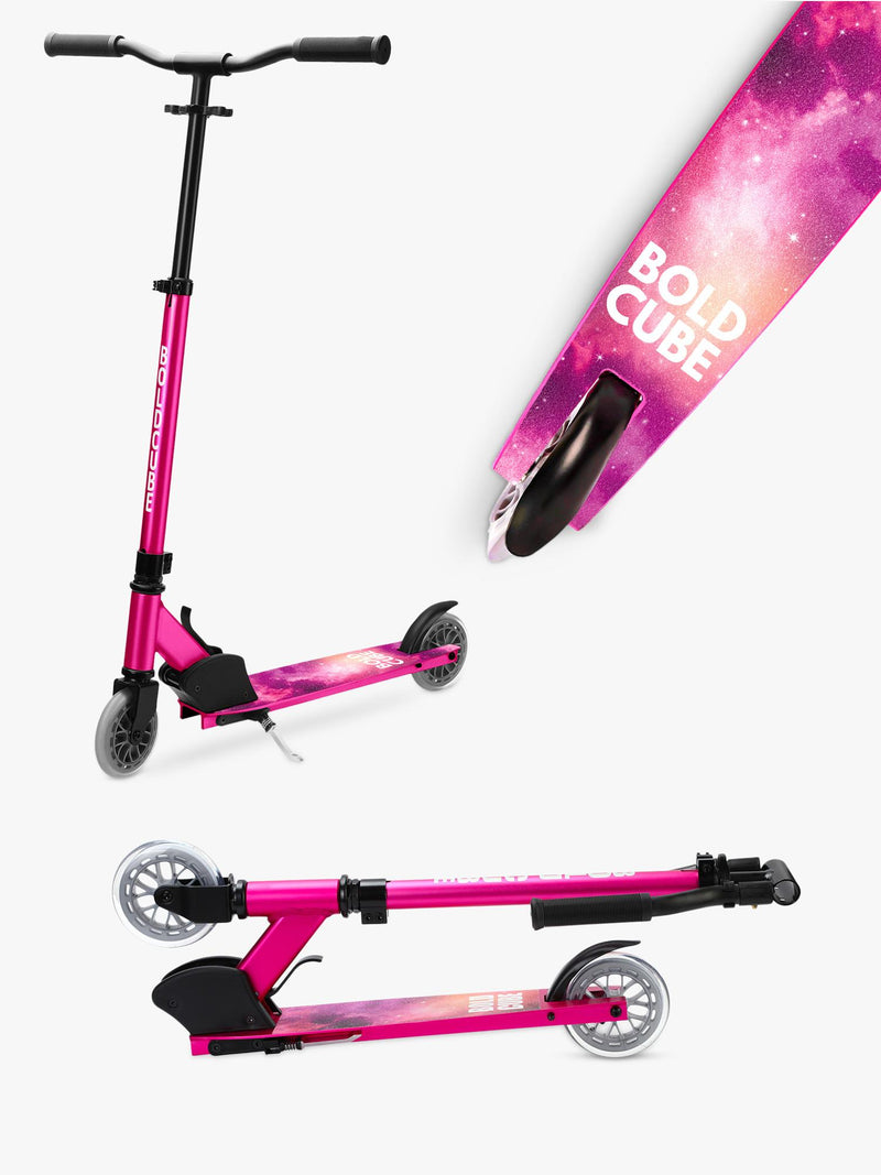 Boldcube Deluxe 2 Wheel Foldable Scooter Fuchsia (British brand)