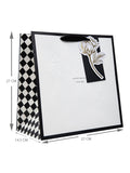 Hall & Co Memento Luxe gift bag white black - British product
